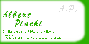 albert plochl business card